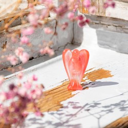 CHERRY QUARTZ, češnjev kvarc, darilo za birmo, darilo za obhajilo, darilo za krst,angel varuh, angel