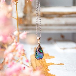 PAUA SHELL necklace, paua shell, abalone,