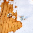 BLUE TOPAZ falset earings blue topaz crystals,