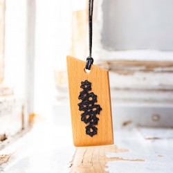 NECKLACE LASE BLACK Handmade jewelry