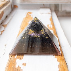 NUUMMITE BLACK TURMALINE SCHUNGITE Orgonite Pyramid , orgon energy, orgonite