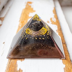 NUUMMITE BLACK TURMALINE SCHUNGITE Orgonite Pyramid , orgon energy, orgonite