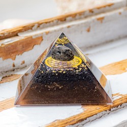 NUUMMITE BLACK TURMALINE SCHUNGITE Orgonite Pyramid , orgon energy, orgonite