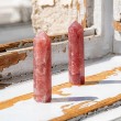 STRAWBERRY QUARTZ obelisk,  STRAWBERRY QUARTZ crystal, jagodni kvarc,