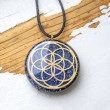 lapis lazuli, orgonite necklace, orgonite, seed of life
