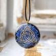 lapis lazuli, črni turmalin, orgonit, orgonit ogrlica, orgonit nakit, energijski nakit, sevanje