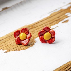 MINI CERAMIC EARRINGS, hand made, made in slovenia