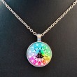 MANDALA NECKLACE rainbow chakra, hand made, made in slovenia