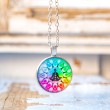 MANDALA NECKLACE rainbow chakra, hand made, made in slovenia