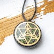RUBY ZOISITE BLACK TOURMALINE orgonite necklace merkaba orgone energy