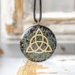 RUBY ZOISITE BLACK TOURMALINE orgonite necklace orgone energy