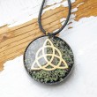 RUBY ZOISITE BLACK TOURMALINE orgonite necklace orgone energy