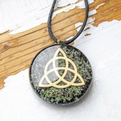 RUBY ZOISITE BLACK TOURMALINE orgonite necklace orgone energy
