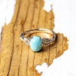 LARIMAR with topas silver ring, larimar crystal, larimar stone