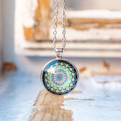 ogrlica mandala, mandala, energijski nakit, meditacija, madala darilo,