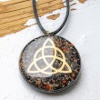 SARDONIX BLACK TOURMALINE orgonite necklace Keltic knot orgonite orgone energy