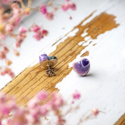 MINI CERAMIC EARRINGS, hand made, made in slovenia