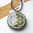 APATITE BLACK TOURMALINE  orgonite necklace metatron, orgone energy