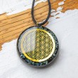 APATITE BLACK TOURMALINE  orgonite necklace metatron, orgone energy