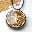 ročno delo, ročno izdelan orgonit, orgonit obesek, flower of life, seme življenja orgonit