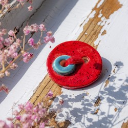 ceramic brooch ceramic products, unique handmade brooch made in Slovenia natural gift