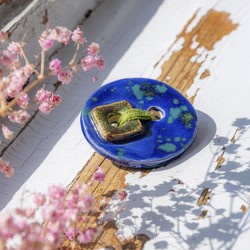 ceramic brooch ceramic products, unique handmade brooch made in Slovenia natural gift