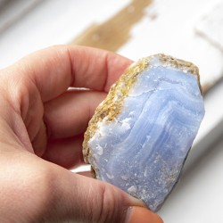 BLUE CHALCEDON uncut crystal BLUE CHALCEDON stone BLUE CHALCEDON gemstone