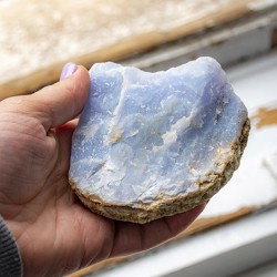 BLUE CHALCEDON uncut crystal BLUE CHALCEDON stone BLUE CHALCEDON gemstone
