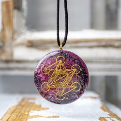 ROSEQUARTZ BLACK TOURMALINE  orgonite necklace orgone energy orgonite