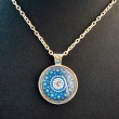 MANDALA NECKLACE red white flower, mandala art, mandala