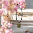 Moldavite necklace, moldavite, meteroite moldavite stone