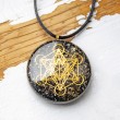 TEKTITE BLACK TOURMALINE  orgonite necklace ORGONE ENERGY