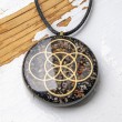 SARDONIX BLACK TOURMALINE orgonite necklace Keltic knot orgonite orgone energy