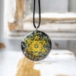 RUBY ZOISITE BLACK TOURMALINE orgonite necklace orgone energy