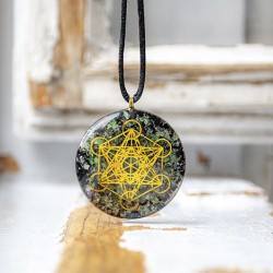 RUBY ZOISITE BLACK TOURMALINE orgonite necklace orgone energy