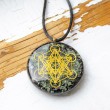 RUBY ZOISITE BLACK TOURMALINE orgonite necklace orgone energy