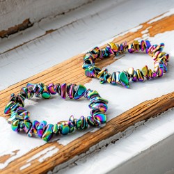 rainbow hematite, hematite bracelet, hematite, rainbow hematite bracelet, crytsal for protection