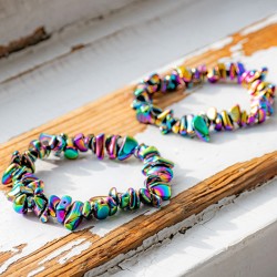 rainbow hematite, hematite bracelet, hematite, rainbow hematite bracelet, crytsal for protection