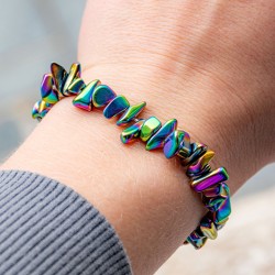 rainbow hematite, hematite bracelet, hematite, rainbow hematite bracelet, crytsal for protection