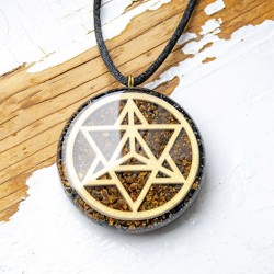 BRONZITE BLACK TOURMALINE orgonite necklace, orgone energy