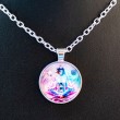 NECKLACE MEDALLION pink chakra hand made, made in slovenia