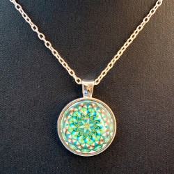 mandala, handmade, necklace, mandala necklace, handmade jewellery
