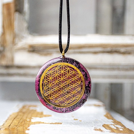 ROSEQUARTZ BLACK TOURMALINE  orgonite necklace orgone energy orgonite