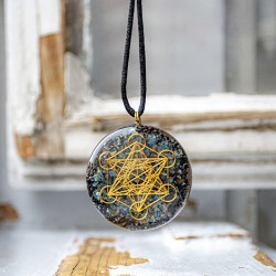 SHATTUCKITE BLACK TOURMALINE orgonite lace  metatrone