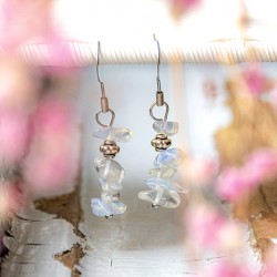 opalit uhani, energijski nakit, opalit kristal,  kristal za spremembe, intuicija