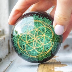 MALAHITE orgonite seed of life malahite crystal protect radiation