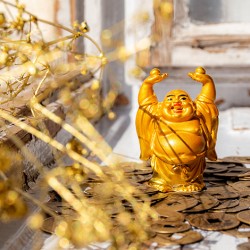 feng shui, Buda, smejoči Buda, mini kipec Buda, zlati buda, feng shui buda