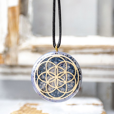 Kamena strela črni turmalin orgonit, orgonit ogrlica  nakit, orgonska energija