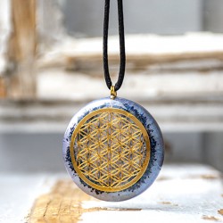 Kamena strela črni turmalin orgonit, orgonit ogrlica  nakit, orgonska energija