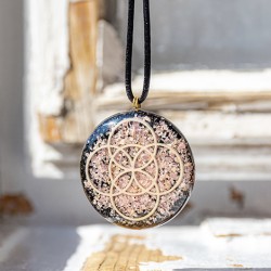 RHODOCROSITE TOURMALINE  orgonite ,necklace rhodocrosite crystal, radiation protection